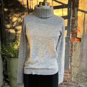 KINROSS CASHMERE CHUNKY TRIM T-NECK SWEATER